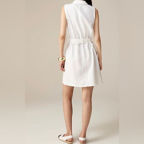 J.Crew Zip-front linen-blend dress NWT Size 0 - Picture 2 of 11